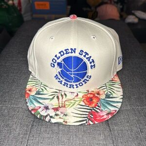 White Tropical Golden State Warriors SnapBack